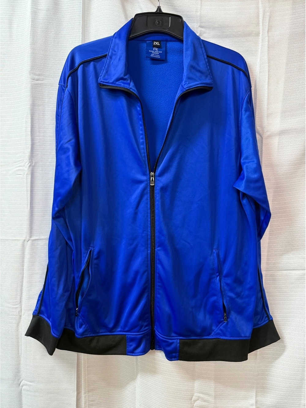 Royal Threads Canada Men's Blue Track Jacket 2XL Cotton Polyester